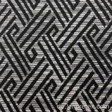 Viskose/Polyester Strick Schwarz Weiß Geometrischer Jacquard-Stoff